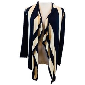 Sweater Cardigan Striped Blue S